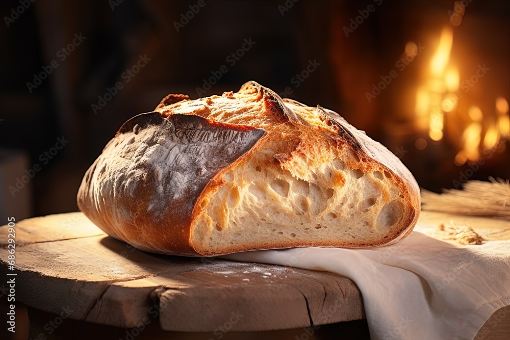 Fresh sourdough bread.