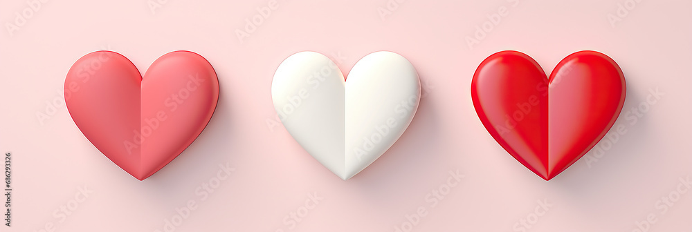 Valentine`s day. Hanging heart shapes. Valentine`s day. Hanging heart shapes.
