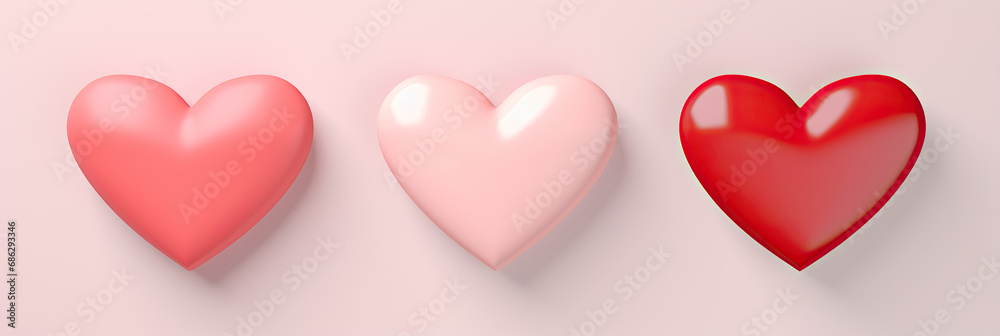Valentine`s day. Hanging heart shapes. Valentine`s day. Hanging heart shapes.