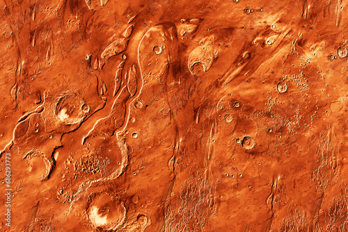 Fototapeta Naklejka Na Ścianę i Meble -  Surface of the planet Mars. Elements of this image furnished by NASA