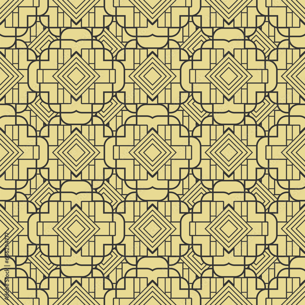 Seamless monochrome background with original decorative patterns. Vector illustration