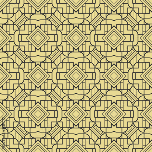 Seamless monochrome background with original decorative patterns. Vector illustration