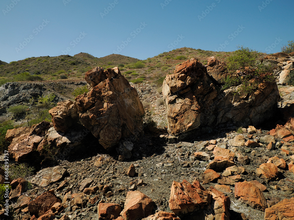 Volcanic rocks in Magdalena bay Isla Santa Margarita baja california sur