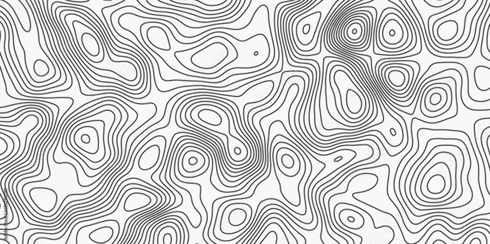Topographic map. Geographic mountain relief. Abstract lines background. Contour maps with curvy wave isolines vector Natural printing illustrations of maps Abstract Geometric background.