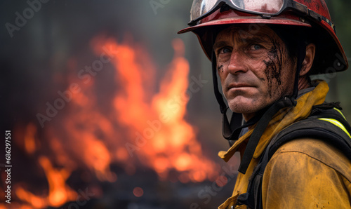 Courageous Forest Fire Fighter: A Vital Force in Emergency Wildfire Response.