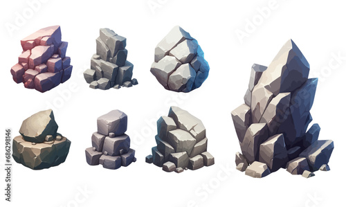 blue and white stones