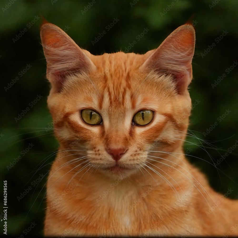 portrait of a cat, cat AI image, animal photography, cats pitchers, brown cat, ai photography 