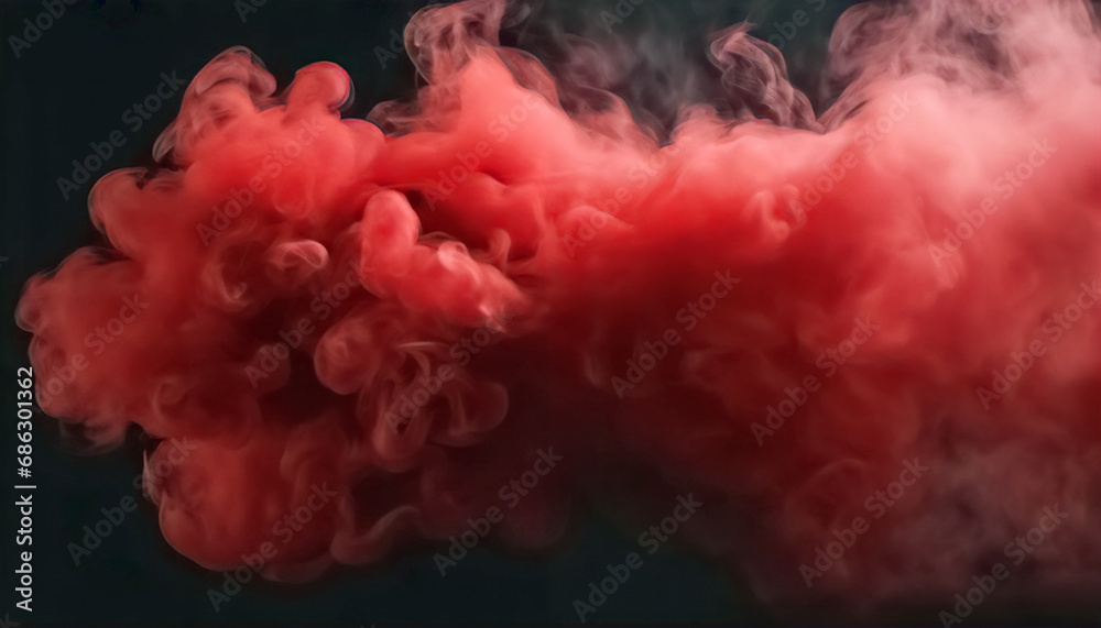 Impatto Cromatico- Atmosfera di Nebbia Rossa su Sfondo Nero