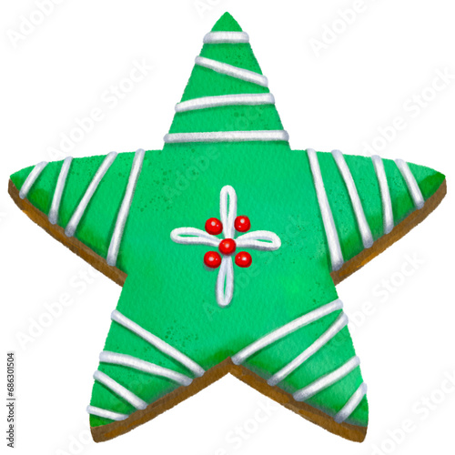Christmas star cookie.