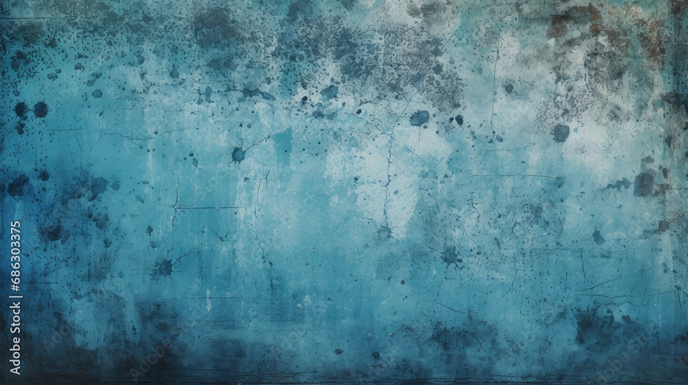 Obraz premium Vintage Grunge Textured Background in Blue Tones - Distressed Surface Image