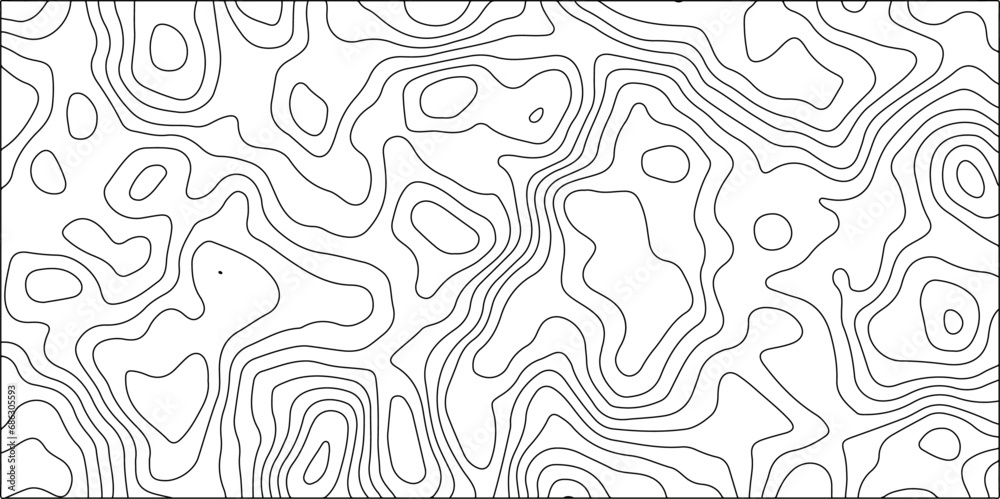 Topographic map background with geographic line map with elevation assignments.Modern design with White topographic wavy pattern design. Paper Texture Imitation of a Geographical map shades .