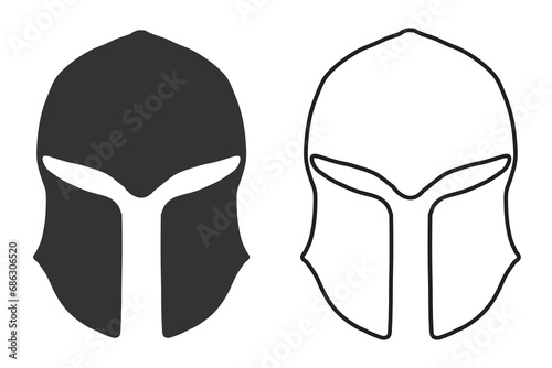 Spartan military helmet icon vector ilustration.