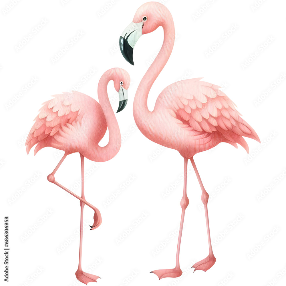 Obraz premium pink flamingo