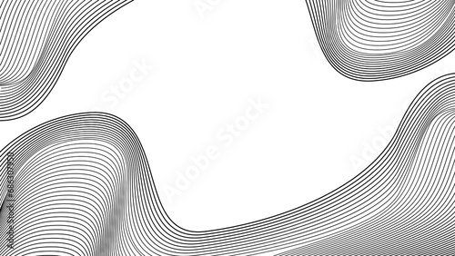 Abstract wave element for design. digital frequency track equalizer. stylish line art background. Vector illustration Waves with lines are created using the blend tool. Curved wavy lines and smooth
