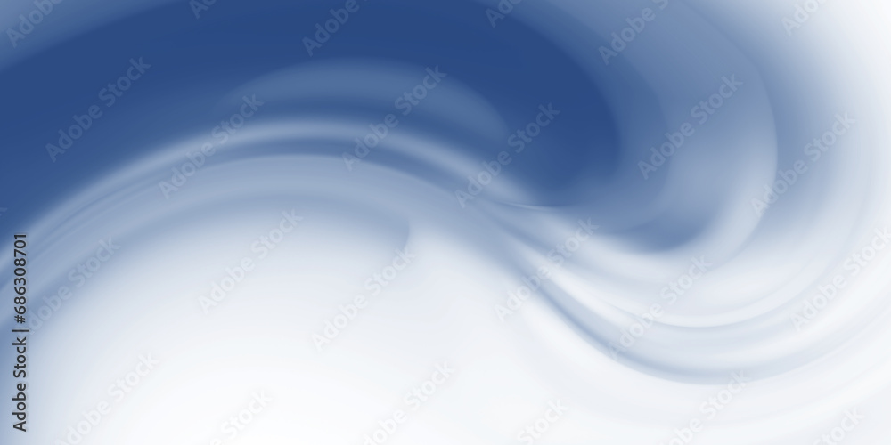 Fototapeta premium Abstract Blue and White Fractal Horizon Background