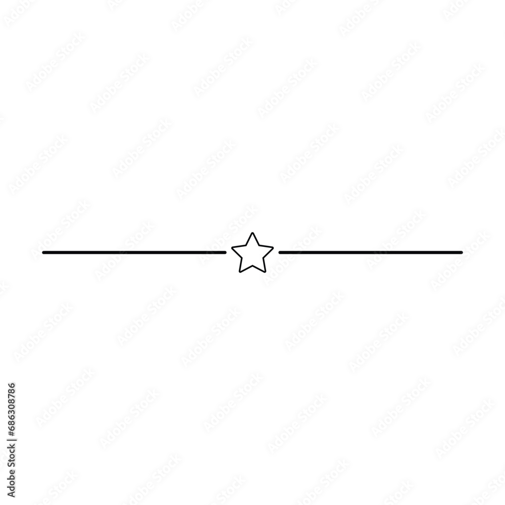 Star frame border horizontal line shape icon for decorative vintage doodle element for design in vector illustration Star frame border horizontal line shape icon for decorative vintage doodle element for design in vector illustration