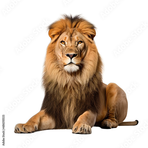 lion isolated on white transparent background PNG isolated