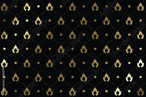 black and gold seamless pattern. wallpaper, decoration, or any desired idea. Luxurious.