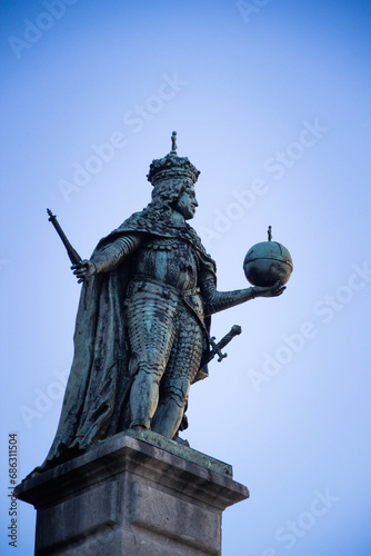 A bronze statue of the Habsburg Emperor Leopold I in Trieste. Italy