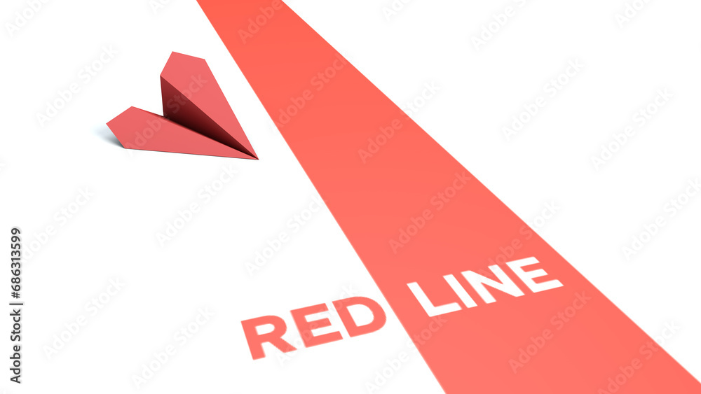 ed paper airplane on a white background. The red line. 3d rendering. Illustration. ed paper airplane on a white background. The red line. 3d rendering. Illustration.