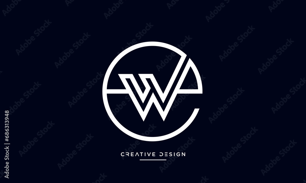 Alphabet letters WE or EW logo monogram Alphabet letters WE or EW logo monogram