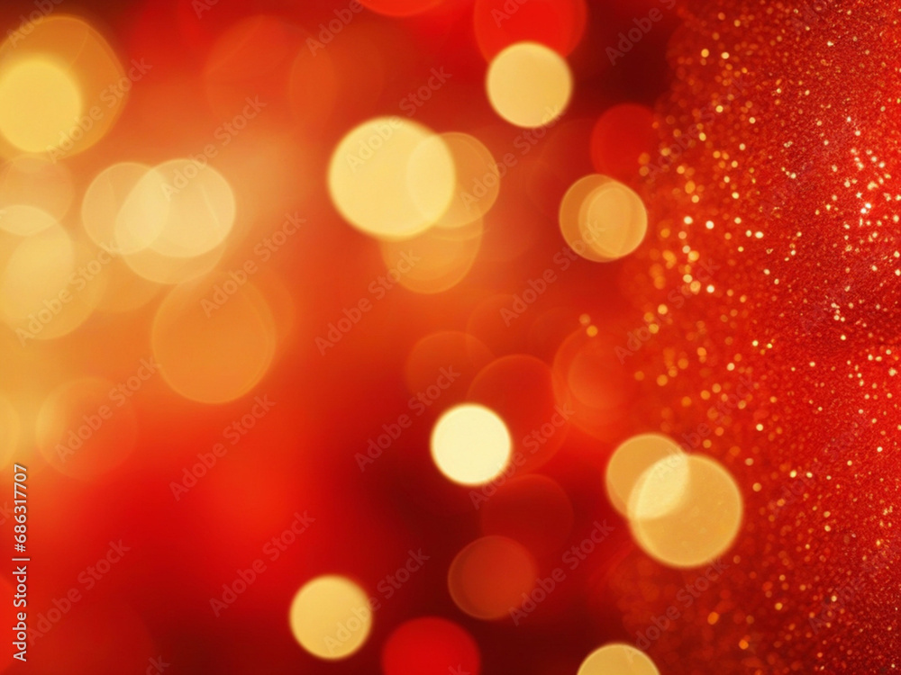 Obraz premium Christmas background with bokeh defocused lights and sparkles