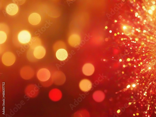 Christmas background with bokeh defocused lights and sparkles