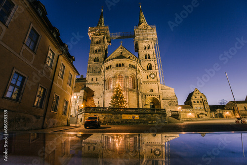 Quadro su tela Weihnachten Dom Bamberg