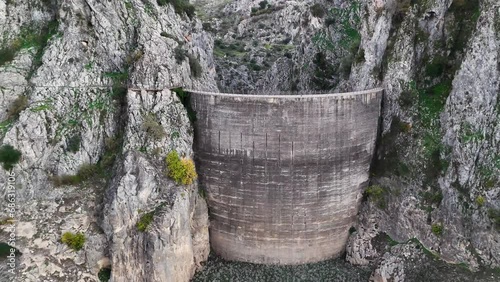 The ghost dam of Montejaque, a failed game near the Andalucian city of Montejaque, Spain photo