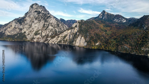 Austria see, beautiful aerial panoramic view. © Mylifeontopdm
