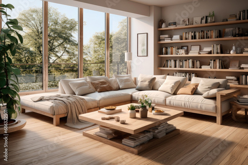 Modern scandinavian living room interior © Sunshine