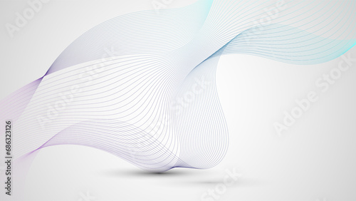 Abstract background with curved lines and waves.
