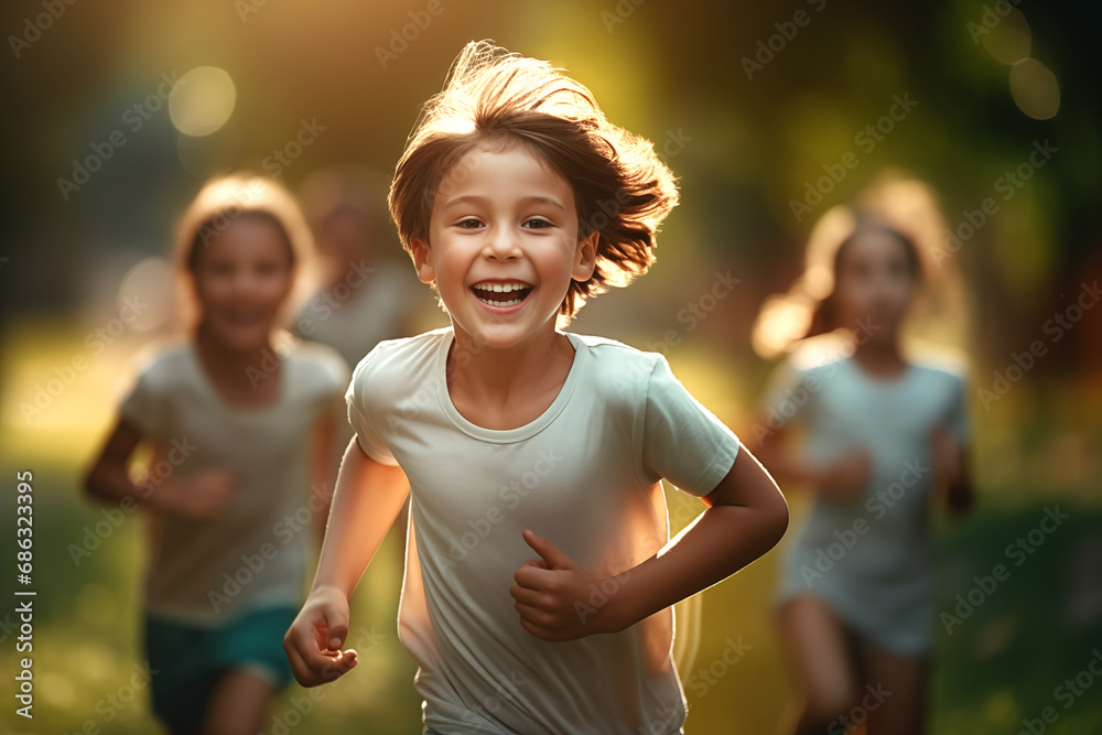 Smiling children running. healthy active lifestyle concept. Smiling children running. healthy active lifestyle concept.