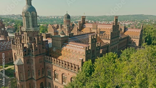 Old town aerial europe building city sunset cityscape travel photo