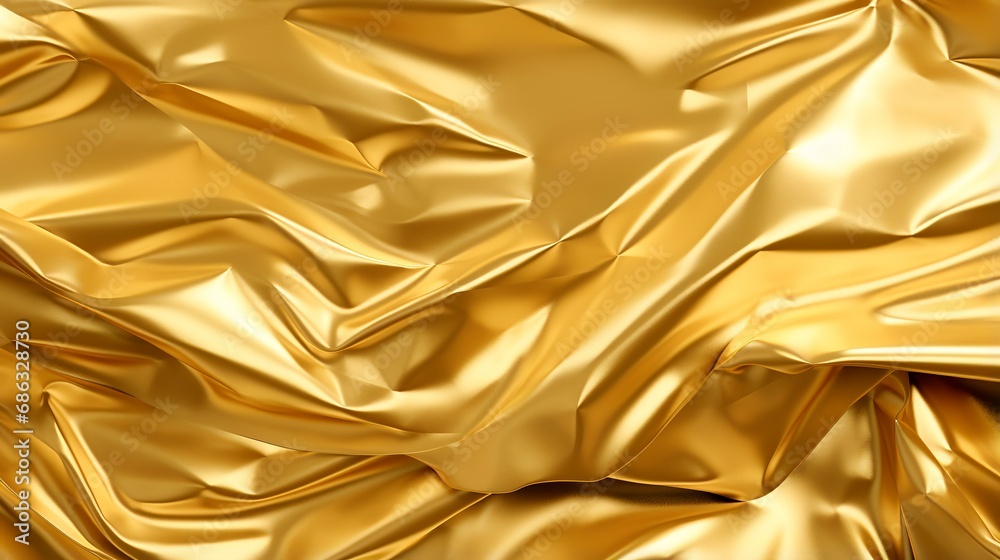 Golden shiny abstract metallic crumpled paper Golden shiny abstract metallic crumpled paper