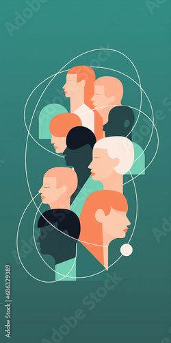 Interpersonal relationships. Psychology and female entrepreneurship. Women meeting, connecting, and uniting thoughts. Multicultural community of diverse minds working as a team.