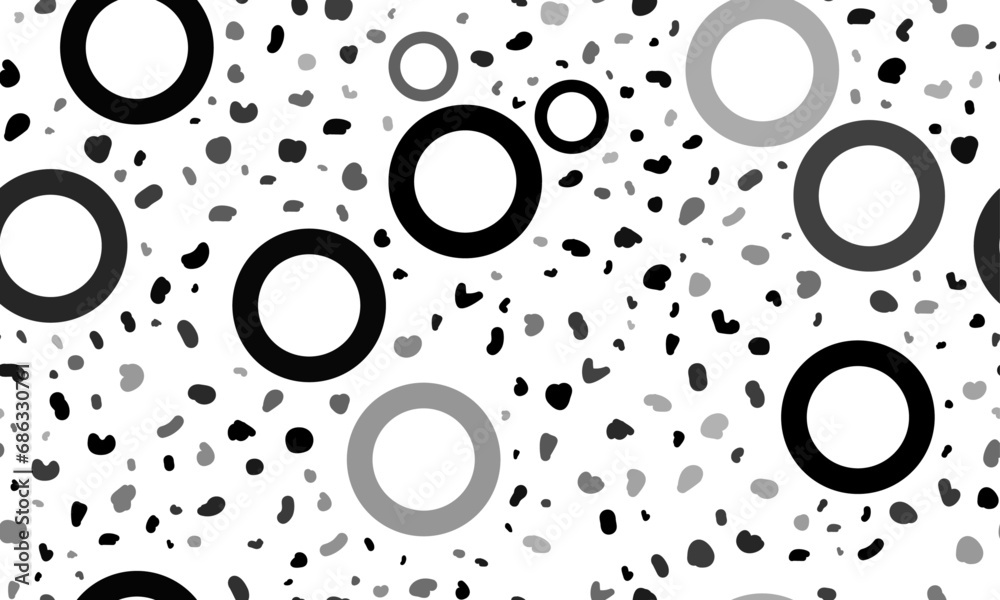 Abstract seamless pattern with circle symbols. Creative leopard backdrop. Vector illustration on white background Abstract seamless pattern with circle symbols. Creative leopard backdrop. Vector illustration on white background