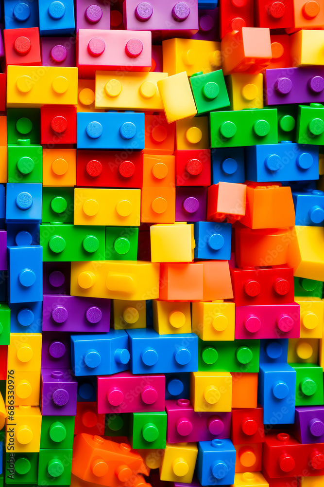 Large pile of multi colored children's toy constructor, colorful background that are all different colors. Large pile of multi colored children's toy constructor, colorful background that are all different colors.