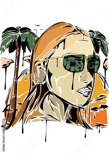 Frau mit Sonnenbrille