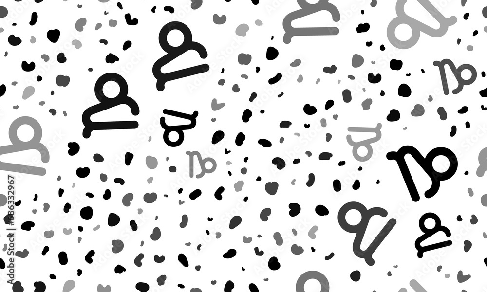 Abstract seamless pattern with zodiac capricorn symbols. Creative leopard backdrop. Illustration on transparent background Abstract seamless pattern with zodiac capricorn symbols. Creative leopard backdrop. Illustration on transparent background