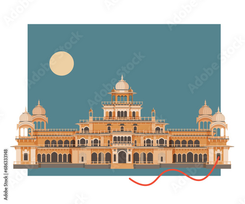 Albert Hall Museum Jaipur as Stock Illustration