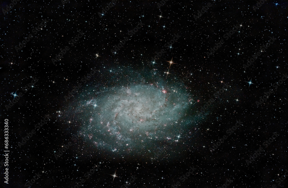 Fototapeta premium Galaxy with countless stars, radiance, and stardust.