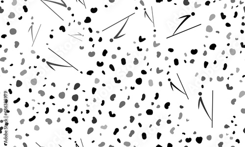 Abstract seamless pattern with Ski jumping symbols. Creative leopard backdrop. Illustration on transparent background