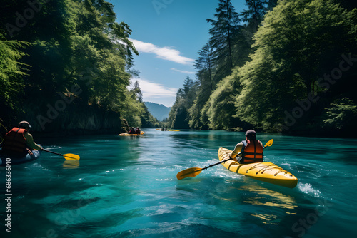 Wallpaper Mural kayaking on the river Torontodigital.ca