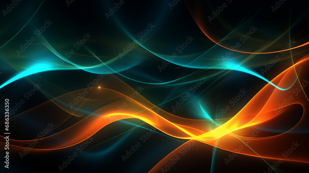 Obraz premium Luminous Lines Abstract Glowing Patterns Background