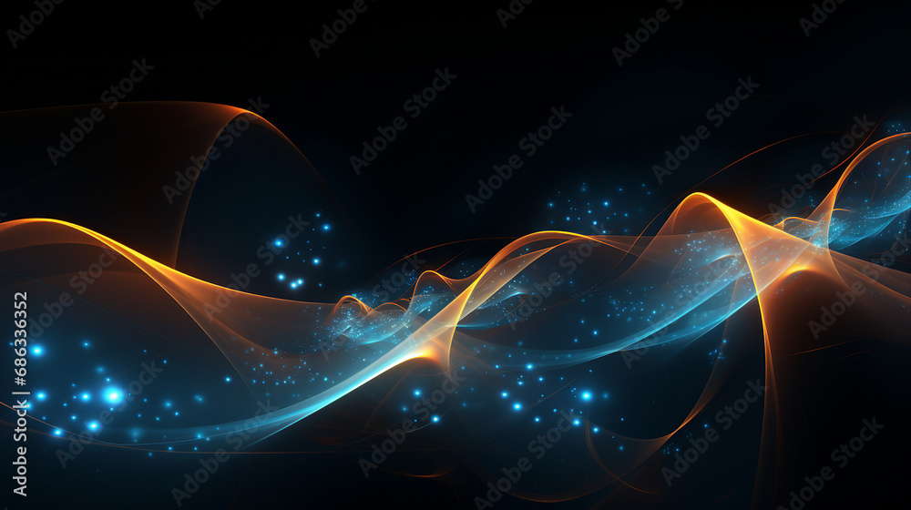 Luminous Lines Abstract Glowing Patterns Background