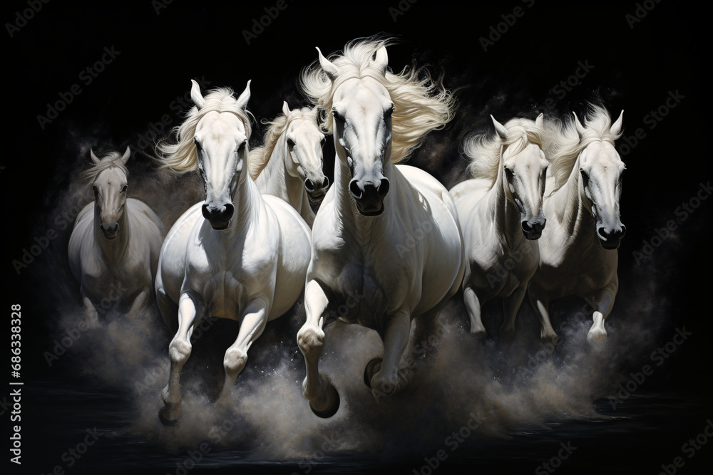Obraz premium Grey Horses