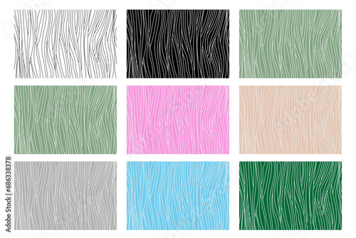  Minimalistic Hand drawn pattern set. Freehand line stroke textured. Pencil painted, vector illustration