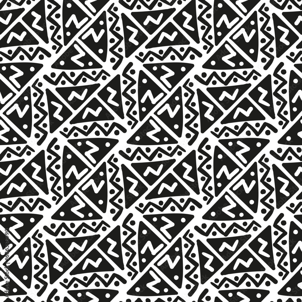 Repeating black and white ornament. Seamless pattern of lines, dots, circles, squares. Monochrome texture for printing and creating your own design Repeating black and white ornament. Seamless pattern of lines, dots, circles, squares. Monochrome texture for printing and creating your own design