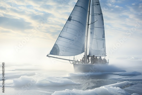 sailing in the sea © Vasili